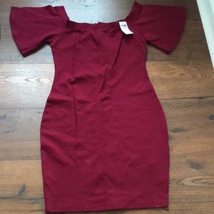 Charlotte Russe, Size M burgundy knee length dress